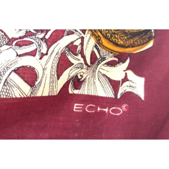 Vintage Echo 100% Wool Scarf w Heraldic Design - Picture 3 of 10